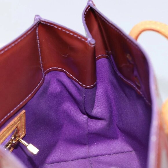 LOUIS VUITTON Monogram Vernis Reade PM Hand Bag Viole M91089 LV Auth 150037 - Picture 11 of 16